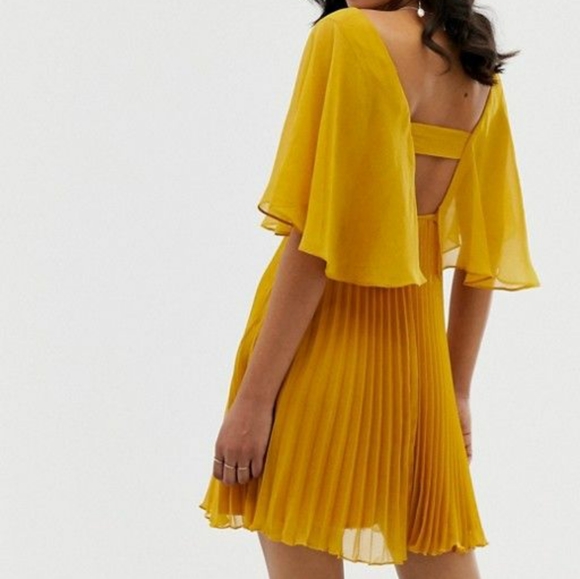 Asos Pleated Mini Dress - Picture 3 of 4